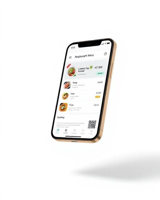 RasoiPay mobile interface showing restaurant menu